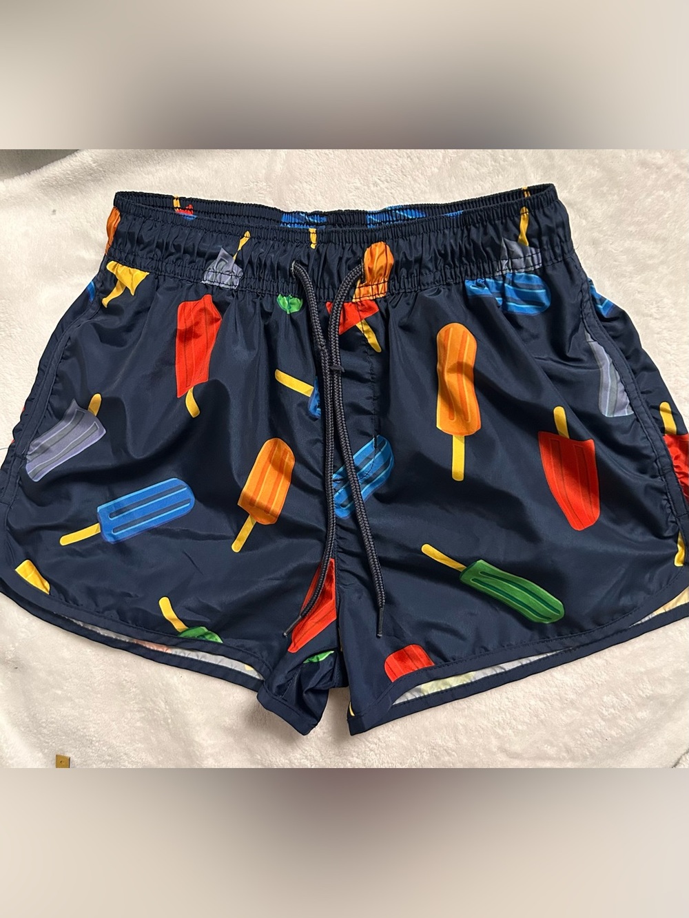 H&M Navy One-Piece Swimsuit with Multicolored Popsicle Print